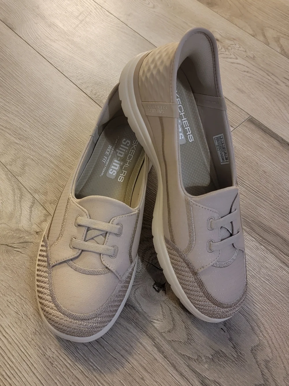 Skechers Slip-Ins Women's Casual Slip-On Shoes in Light Taupe